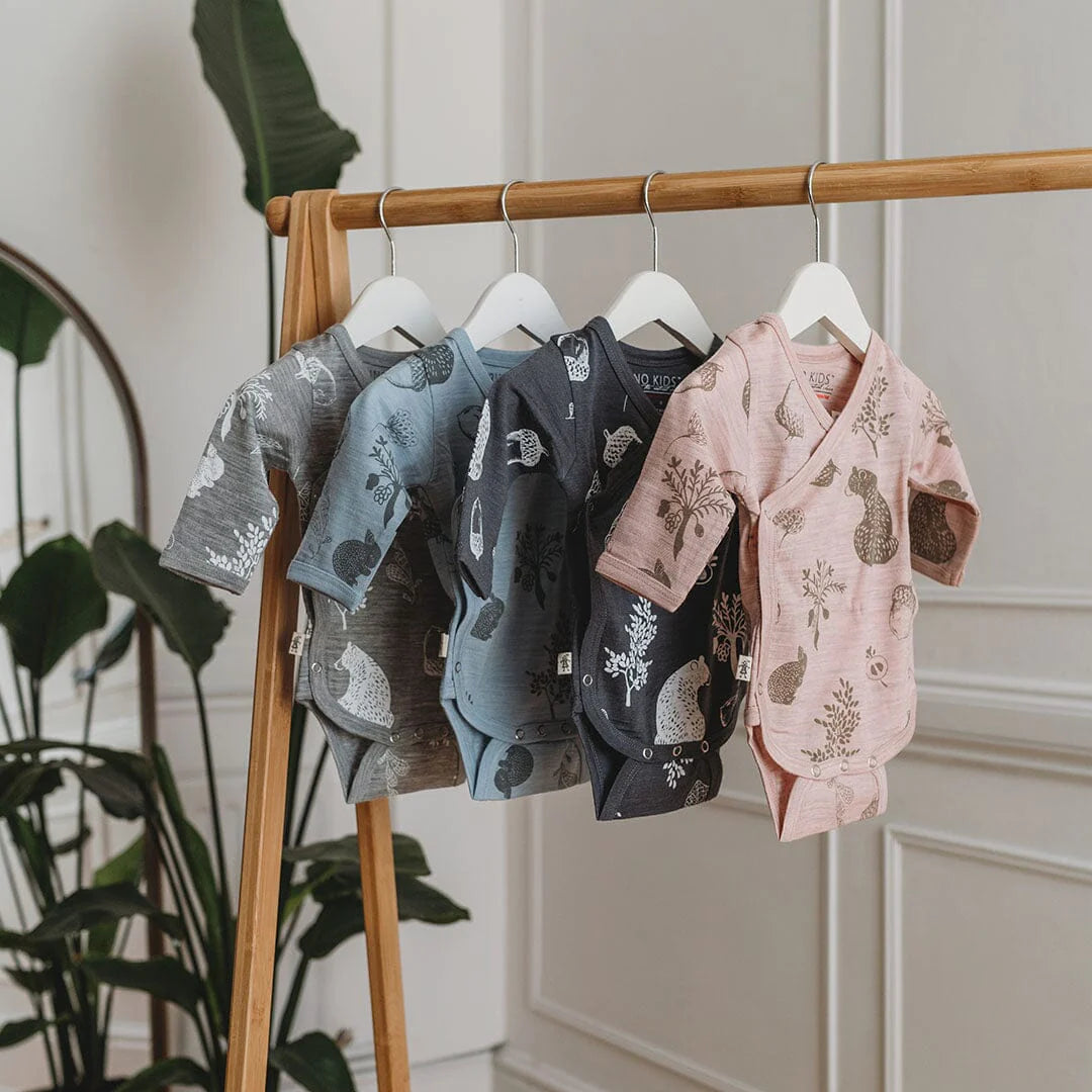 merino-kids-cocooi-long-sleeve-kimono-bodysuit-bear-print-dark-slate-bodysuits-dark-slate-nb-9420056107545-4 | Merino Kids UK