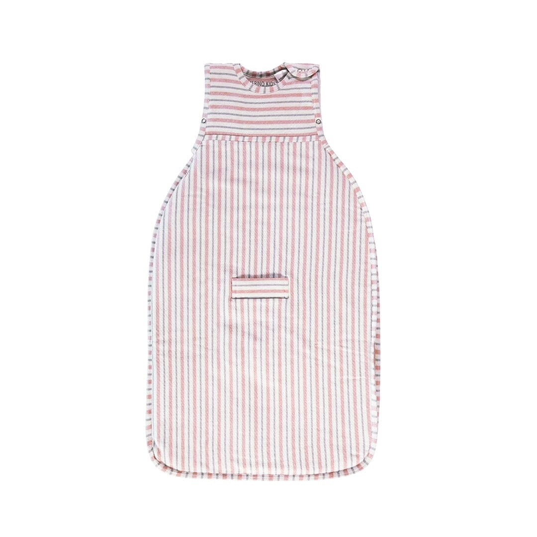 Toddler Sleeping Bag Duvet Weight In Rose Striped Merino Kids UK