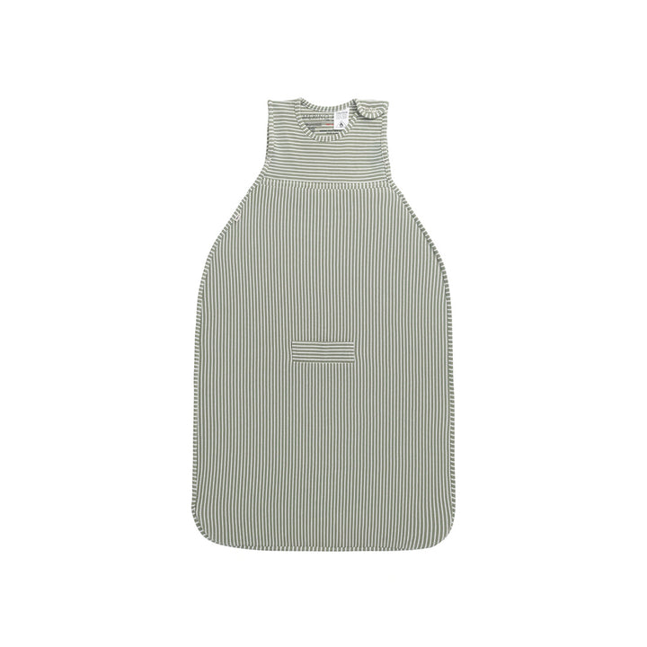 Merino Kids Go Go Sleeping Bag - All Seasons - Olive Stripe-Sleeping Bags-9421023615896-Merino Kids UK
