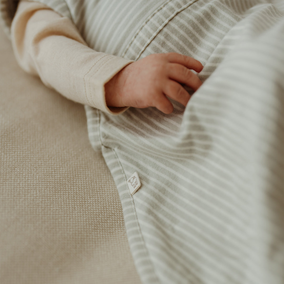 Merino Kids Go Go Sleeping Bag - All Seasons - Turtle Dove Stripe