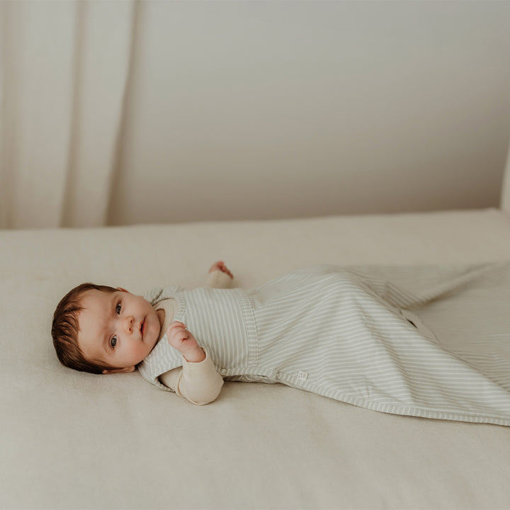 Merino Kids Go Go Sleeping Bag - All Seasons - Turtle Dove Stripe