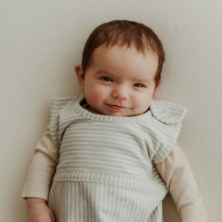 Merino Kids Go Go Sleeping Bag - All Seasons - Turtle Dove Stripe