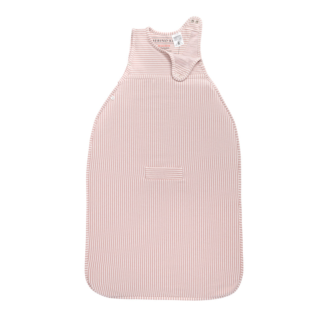 Merino Kids Go Go Sleeping Bag - All Seasons - Misty Rose Stripe