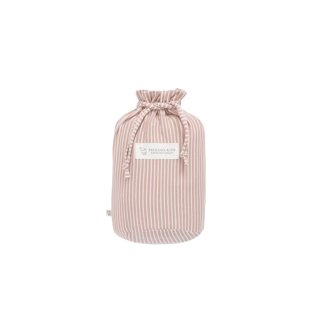 Merino Kids Go Go Sleeping Bag - All Seasons - Misty Rose Stripe
