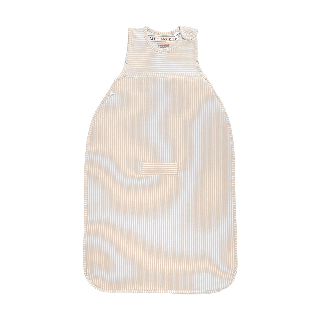Merino Kids Go Go Sleeping Bag - All Seasons - Sandstone Stripe
