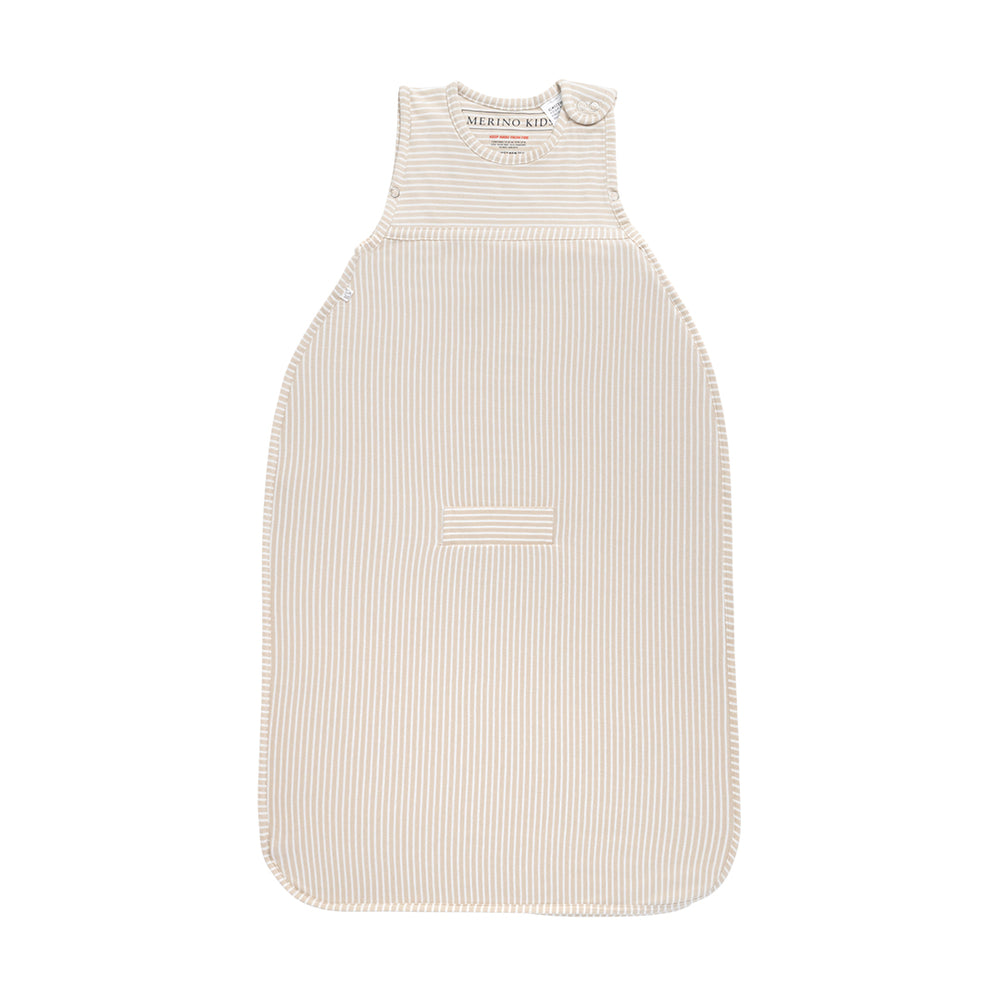 Merino Kids Go Go Sleeping Bag - All Seasons - Sandstone Stripe
