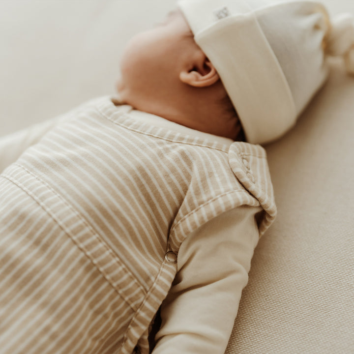 Merino Kids Go Go Sleeping Bag - All Seasons - Sandstone Stripe