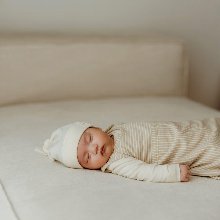 Merino Kids Go Go Sleeping Bag - All Seasons - Sandstone Stripe