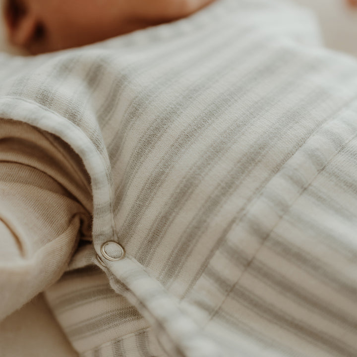 Merino Kids Go Go Sleeping Bag - Duvet Weight - Variegated Stripe Mist