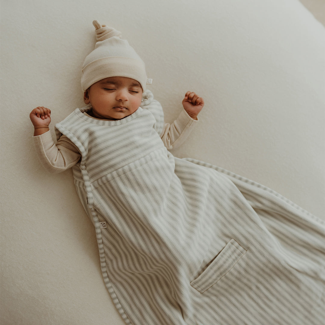 Merino Kids Go Go Sleeping Bag - Duvet Weight - Variegated Stripe Mist