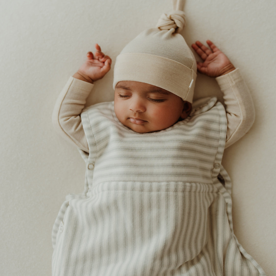 Merino Kids Go Go Sleeping Bag - Duvet Weight - Variegated Stripe Mist