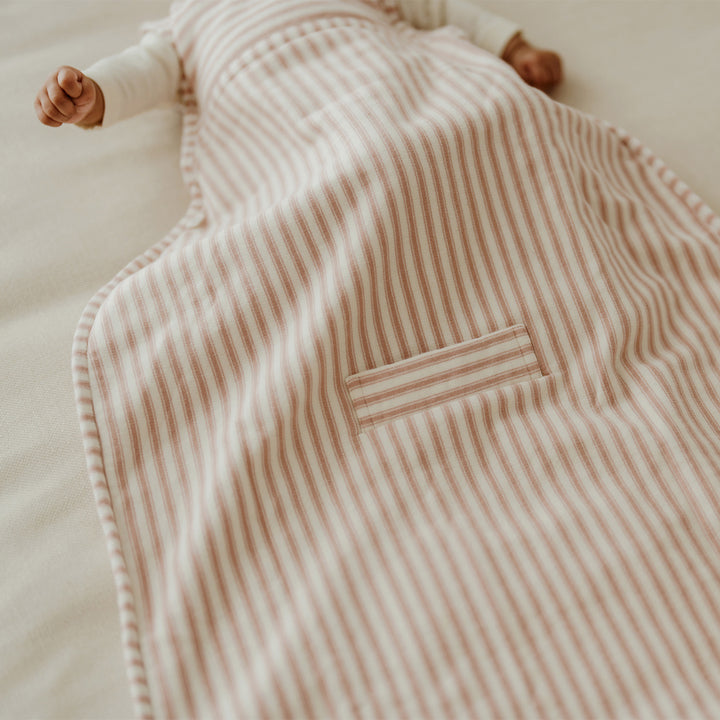 Merino Kids Go Go Sleeping Bag - Duvet Weight - Variegated Stripe Mauve