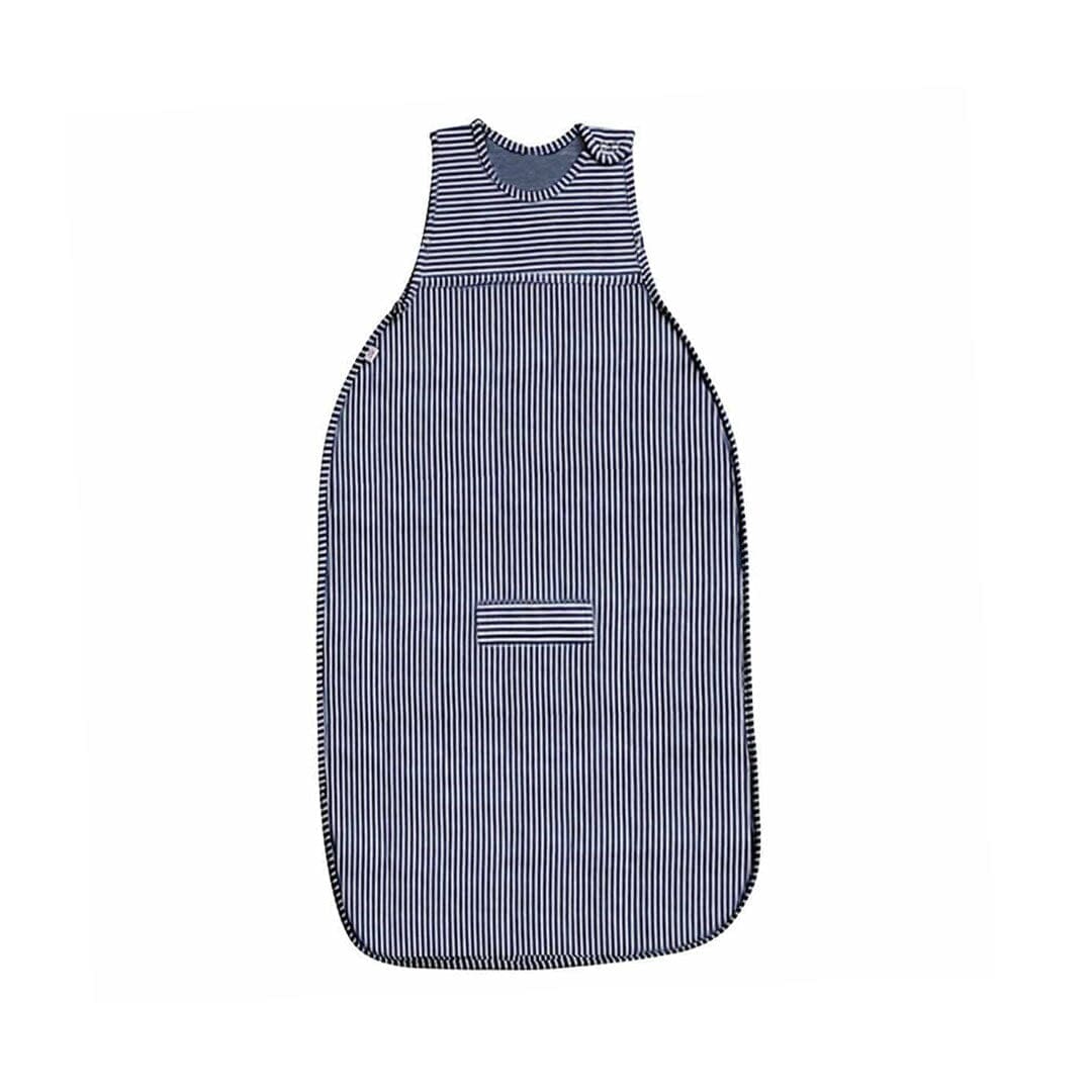 Merino Kids Go Go Sleeping Bag - Standard Weight - Navy Stripe-Sleeping Bags-Navy-3-24m | Merino Kids UK