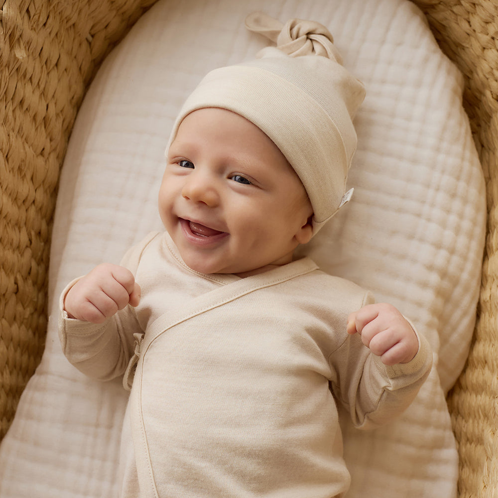 Merino Kids Merino Beanie - Natural