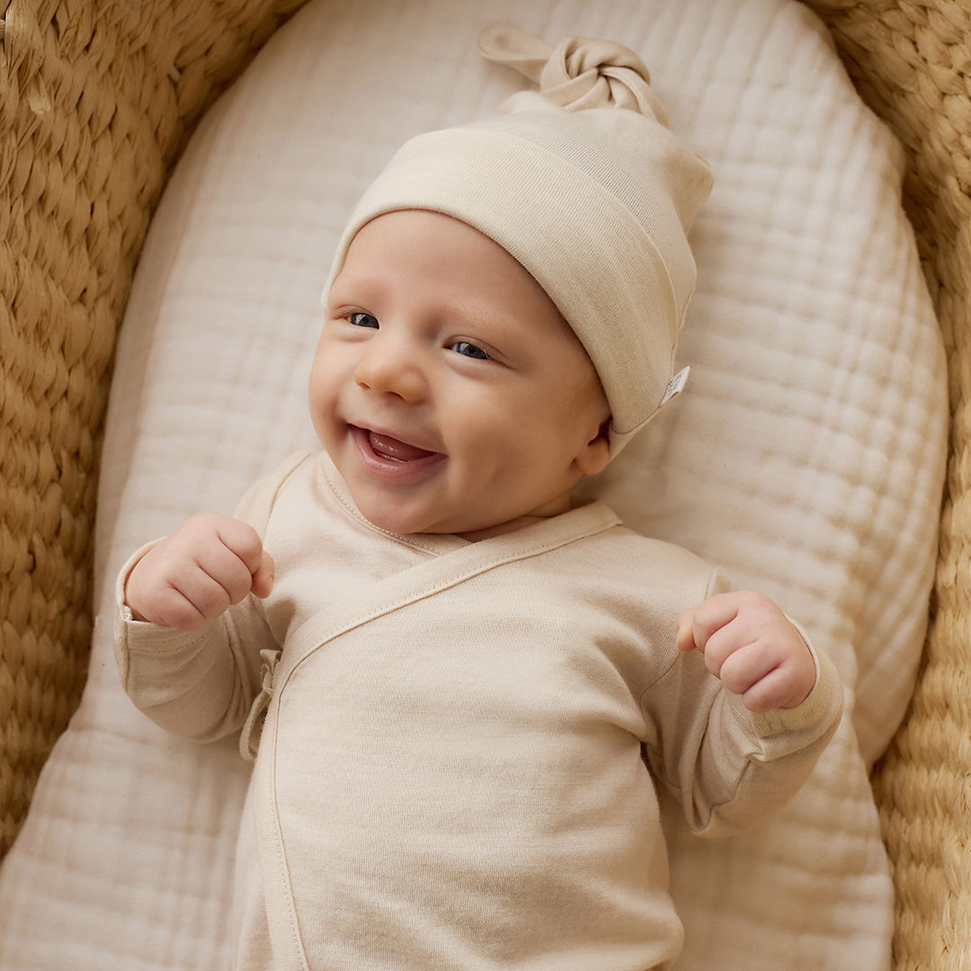 Merino Kids Merino Beanie - Natural