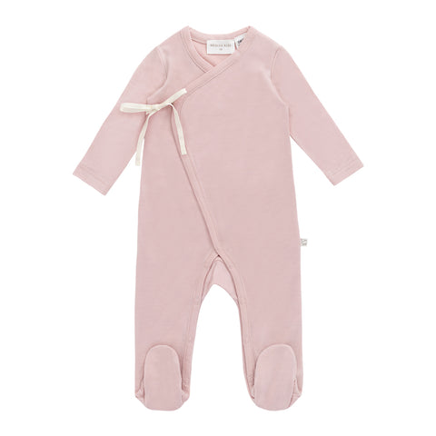 Merino Kids Merino Wrap Onepiece - Cloud Pink
