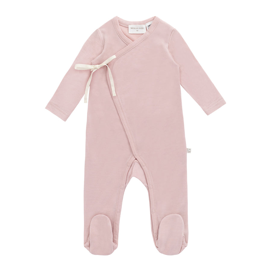 Merino Kids Merino Wrap Onepiece - Cloud Pink