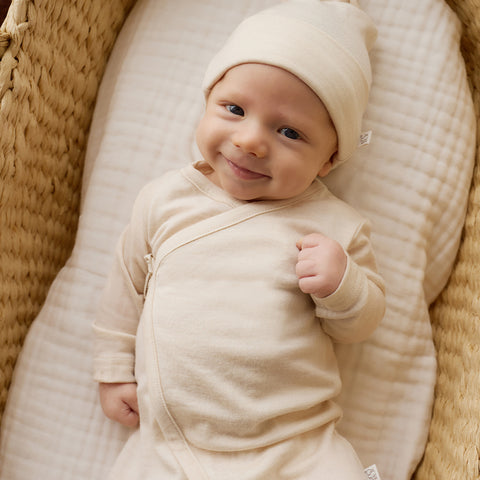 Merino Kids Merino Wrap Onepiece - Natural