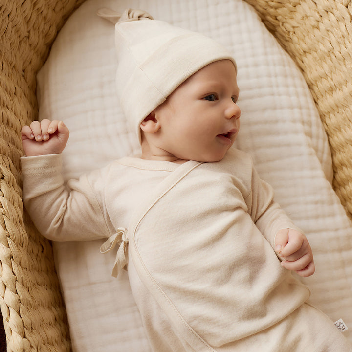 Merino Kids Merino Wrap Onepiece - Natural
